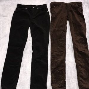 Rag&Bone and (AG) Adriano Goldschmied velvet pants